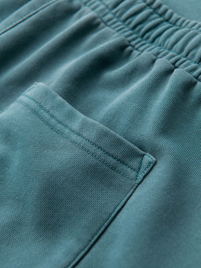 Men's RELAXED FIT athleisure style short sweat shorts - turquoise V1 OM-SRWS-0122 