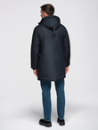 Classic long men's parka jacket - black V6 OM-JAPJ-0313