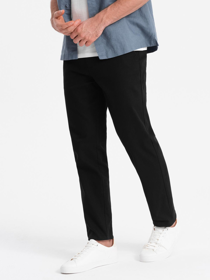 Men's SLIM FIT chino pants - black V4 OM-PACP-0186