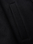 Men's insulated coat with hood and concealed zipper - black V1 OM-COWC-0110