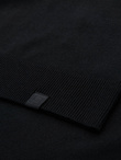 Men's sweater with viscose and spread neckline - black V2 OM-SWZS-0124