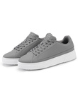 Men's eco leather sneakers shoes with thick sole - grey V4 OM-FOSL-0166