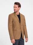 Classic men's jacket with pillowcase pocket - caramel V2 OM-BLZB-0115