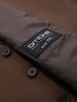 Men's suit vest with classic detailing and lining - brown V2 OM-BLZV-0142