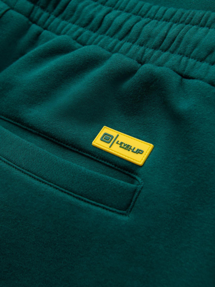 Classic unisex sweatpants with drawstrings - dark green V17 OU-PSBC-0100