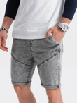 Men's denim shorts - grey W361