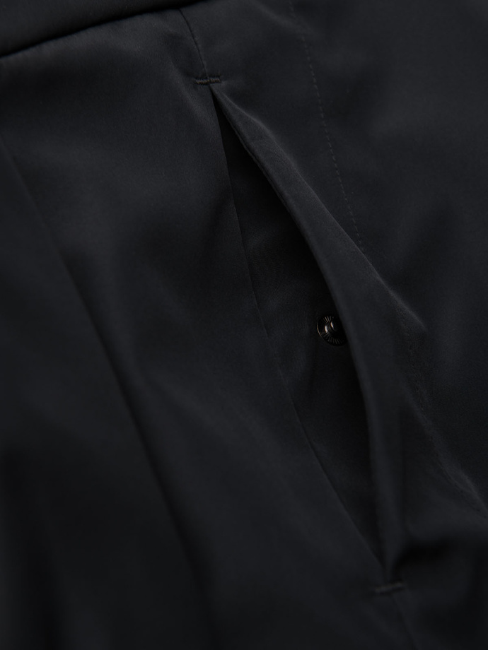 Men's lightweight jacket with mesh lining and hood - black V4 OM-JANP-0149