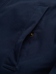 Elegant men's parka with cargo pockets and hood - navy blue V2 OM-JAPJ-0287
