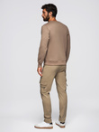 Unbuttoned men's sweatshirt with stand-up collar and hood - black V1 OM-SSZP-0216