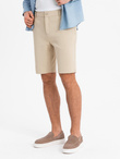 Men's structural knit SLIM FIT shorts - sand V3 OM-SRCS-0169 