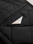 BIKER men's insulated jacket quilted in a diamond pattern - black V1 OM-JALP-22FW-006