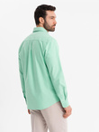 Men's pastel cotton oxford shirt - mint V4 OM-SHOS-0183