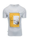 Men's printed t-shirt V-13B- blue S1434