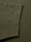 Men's knitted unbuttoned polo shirt - olive V1 OM-POSS-0157