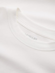 Męski bawełniany longsleeve LOOSE FIT z okrągłym dekoltem – kremowy V2 OM-LSBC-0129 