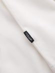Męski bawełniany longsleeve LOOSE FIT z okrągłym dekoltem – kremowy V2 OM-LSBC-0129 