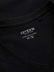 BASIC men's classic cotton T-shirt with a crew neckline - black V1 OM-TSBS-0145