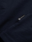 Longsleeve męski z elastanem sygnowany z dekoltem w serek - granatowy V2 OM-LSCL-0110