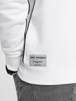 Men's OVERSIZE sweatshirt with contrasting color combination - white and gray V1 B1673