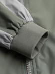 Men's contrast hooded windbreaker jacket - olive-gray V3 OM-JANP-0228