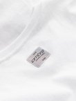 T-shirt męski bawełniany z nadrukiem - biały V1 S1753
