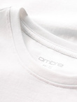 Men's cotton t-shirt with double printed logo - white V1 OM-TSPT-0211 