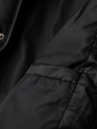 Men's quilted jacket with high zipped hood - black V1 OM-JAHP-0238
