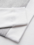 Men's OVERSIZE sweatshirt with contrasting color combination - white and gray V1 OM-SSNZ-0130
