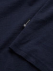 BASIC men's longsleeve with round neckline - navy blue V2 OM-LSBL-0106