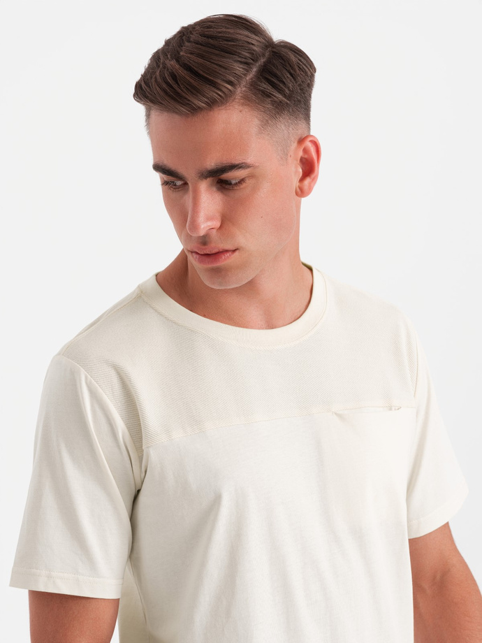 Men's LOOSE FIT pocket t-shirt - white V8 OM-TSCT-0171