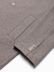 Men's lightweight single-breasted coat - light brown V4 OM-COWC-0104
