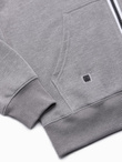 Bluza męska rozpinana z kapturem BASIC - szary melanż V7 B977