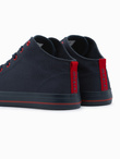 Men's shoes sneakers with contrasting elements - navy blue V3 OM-FOTH-0125