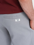 Men's knit shorts with drawstring and pockets - grey V8 OM-SRBS-0139