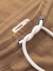 Spodnie męskie dresowe typu jogger - brązowe V2 OM-PABS-0173
