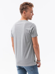 T-shirt męski z nadrukiem - szary V-24A S1434