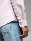 Cotton pastel men's oxford shirt - light pink V1 OM-SHOS-0183