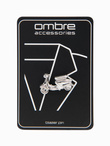 Decorative metal clothes pin scooter - silver V1 OU-ACPN-0109