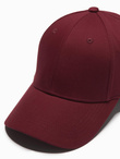 Men's one-color baseball cap - maroon V3 OM-ACCS-0105 