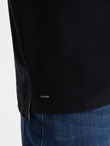 Men's collarless polo shirt - black V8 OM-TSCT-0156