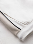 Men's short sweat shorts with wide stripes - broken white V1 OM-SRSK-0182