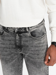 Men's denim pants STRAIGHT LEG - gray V4 OM-PADP-0133