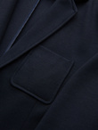 Men's SLIM knit jacket with subtle texture - navy blue V3 OM-BLZB-0101