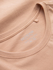 Klasyczny T-shirt męski bawełniany BASIC - cielisty V9 OM-TSBS-0146
