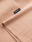 Klasyczny T-shirt męski bawełniany BASIC - cielisty V9 OM-TSBS-0146
