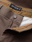 Jednolite spodnie męskie chino SLIM FIT – brązowe V1 OM-PACP-0183