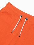Men's sweat shorts trimmed with piping - orange V5 W360