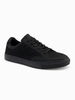 Monochromatyczne męskie buty w stylu streetwearowym – czarne V3 OM-FOTL-0183