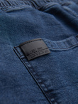 Men's denim shorts with rolled up leg - dark blue V2 OM-SRDS-0161 
