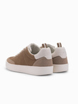 Old-school men's sneakers on thick sole - light brown V1 OM-FOSL-0170